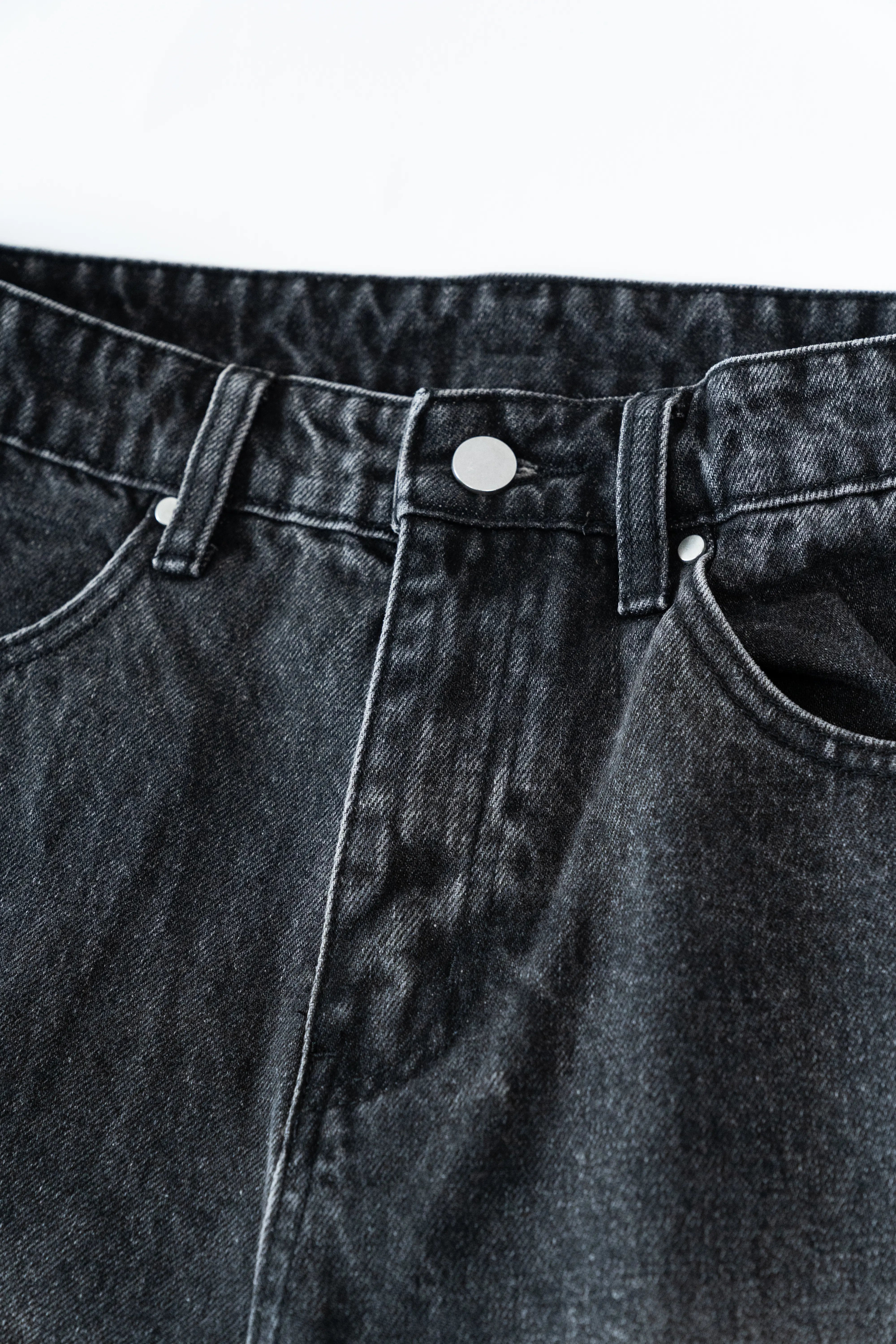 Black Washed Denim Jeans