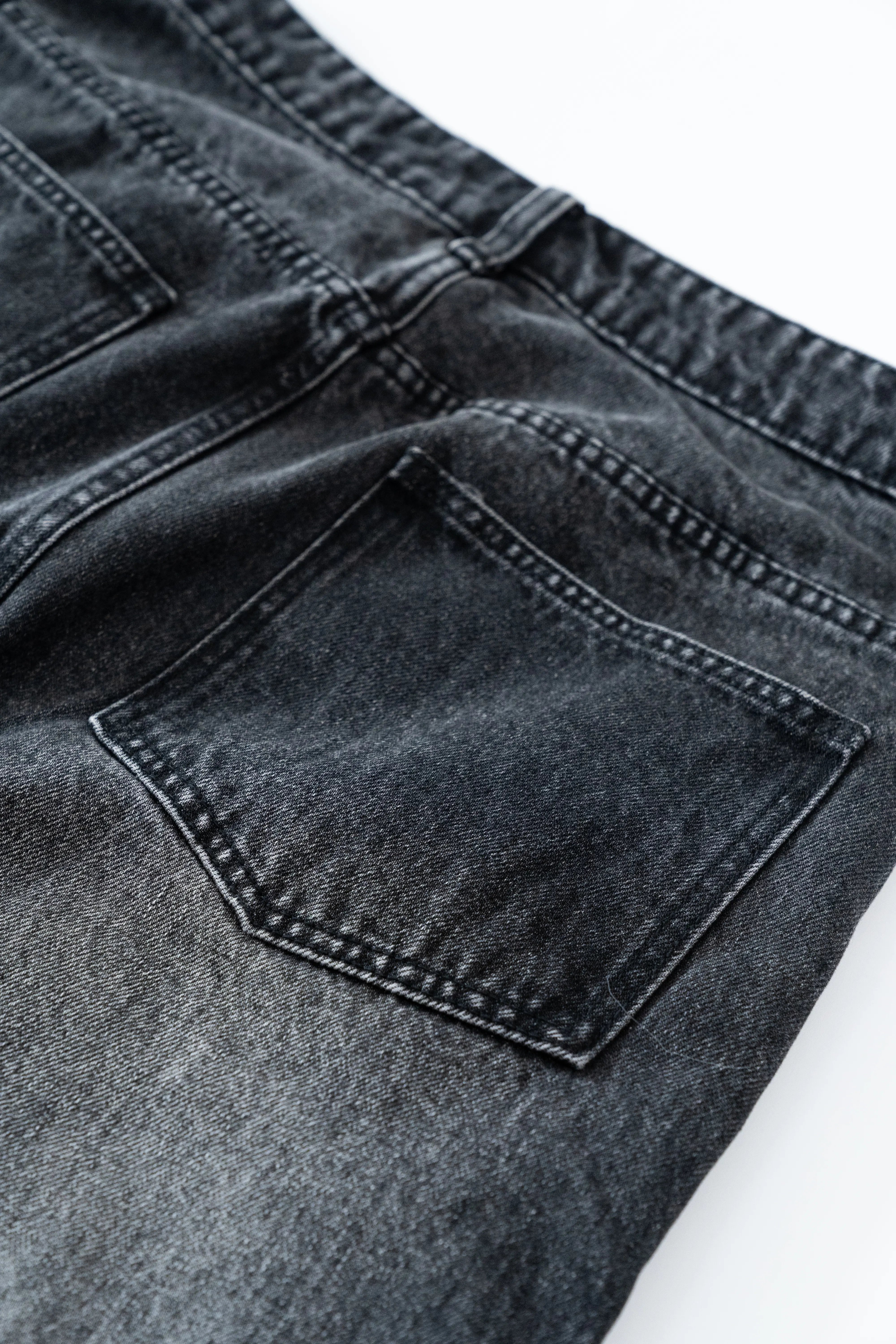 Black Washed Denim Jeans