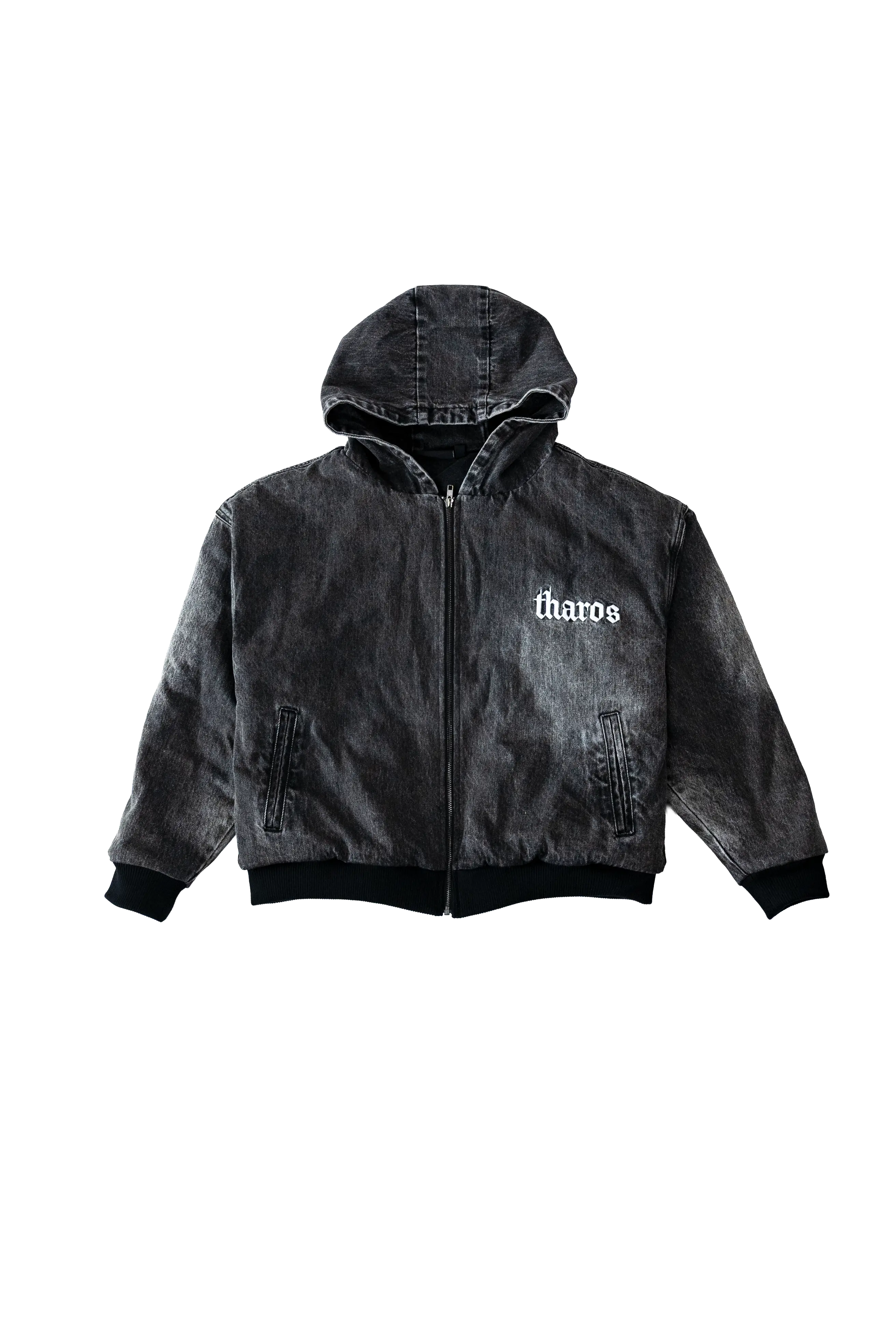 Black Washed Denim Jacket