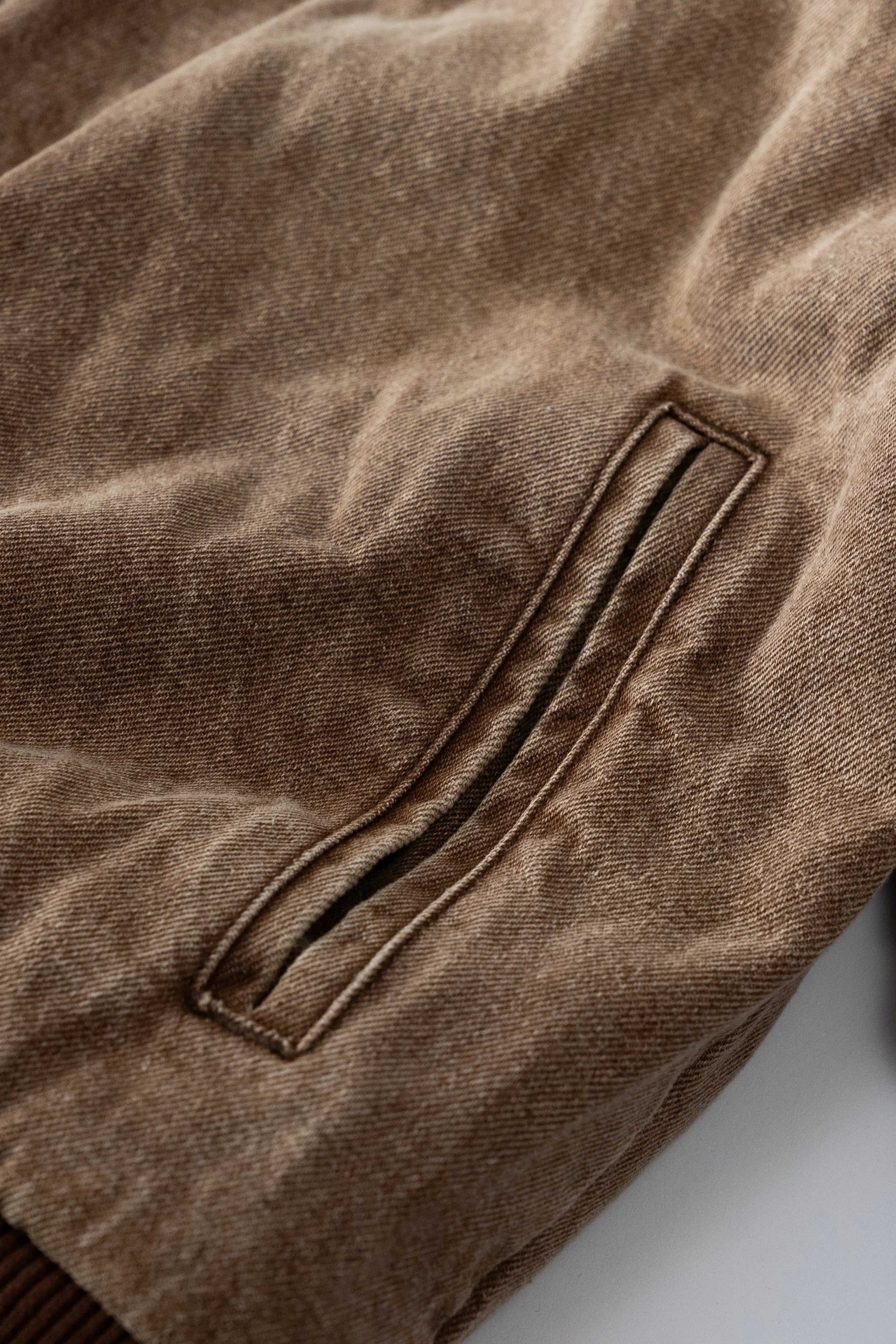 Mocha Washed Denim Jacket